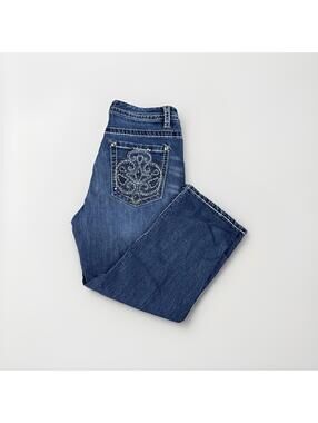 Nine West Capri Jeans Women’s 8/29 Bedazzled Studded Back 28x21